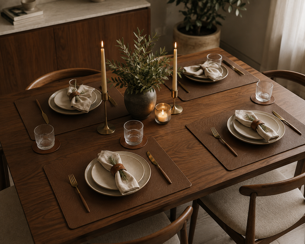 Set Mantel rectangular + Portavaso